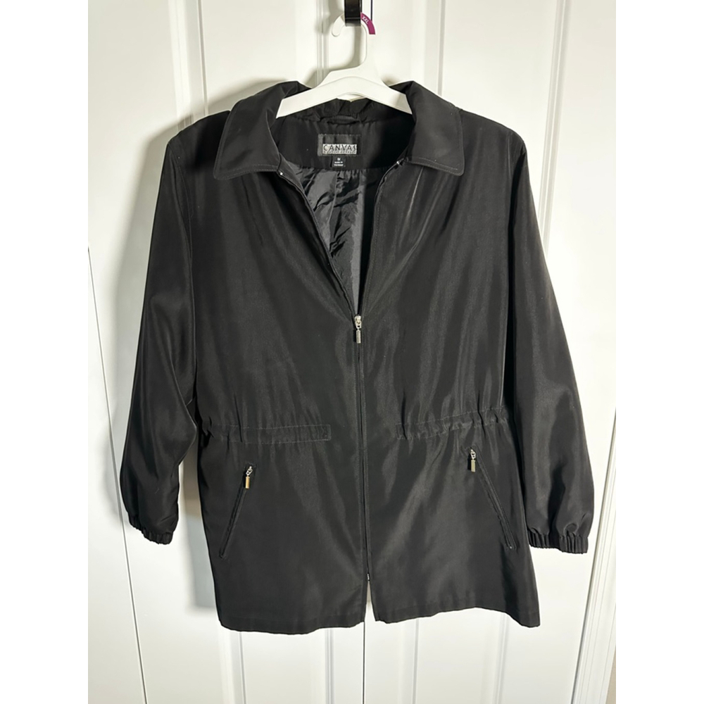 Canvas Black & Beige Utility Jacket 1X